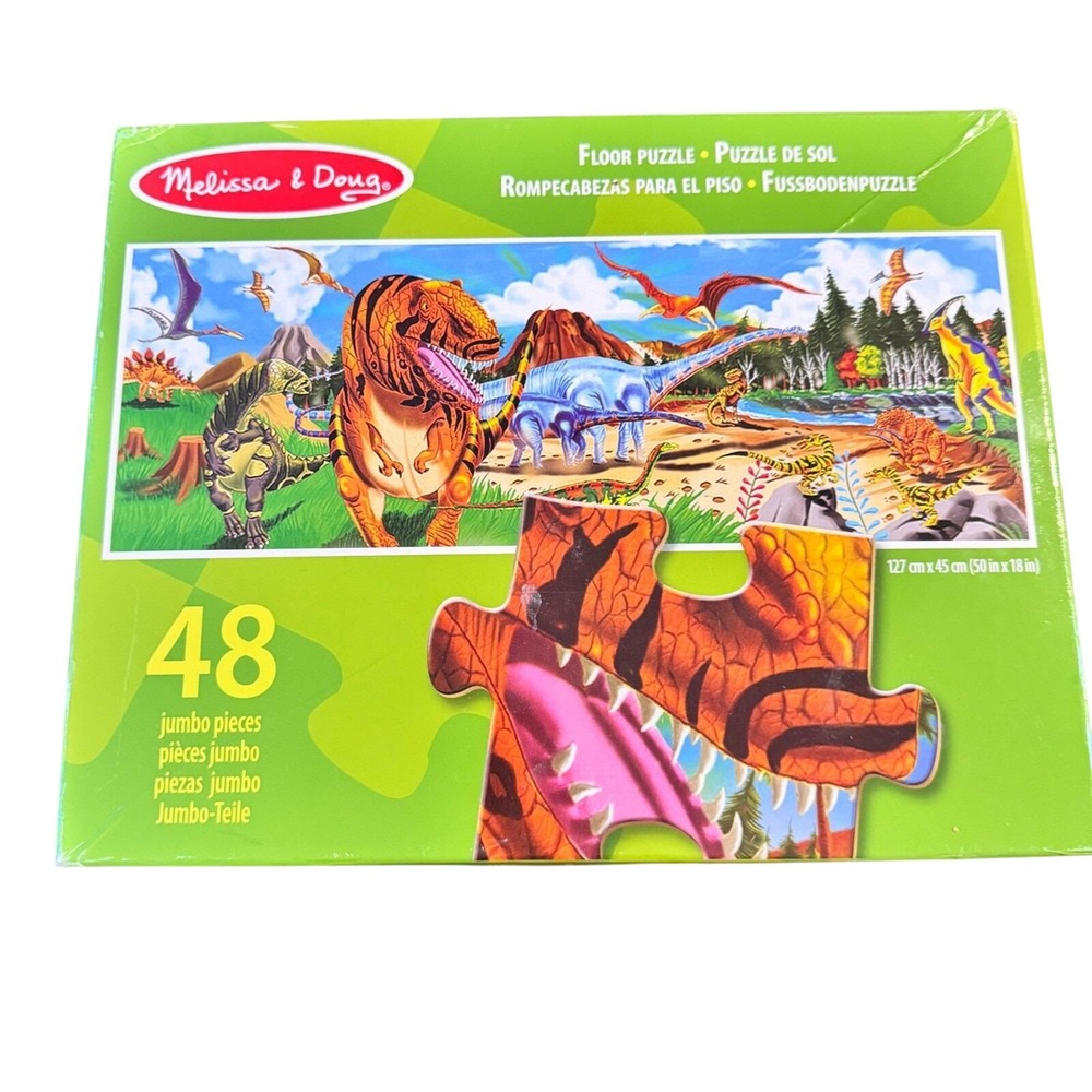 Melissa & Doug Dinosaur Floor Puzzle 48 Jumbo Pieces Kids Educational Toy‎